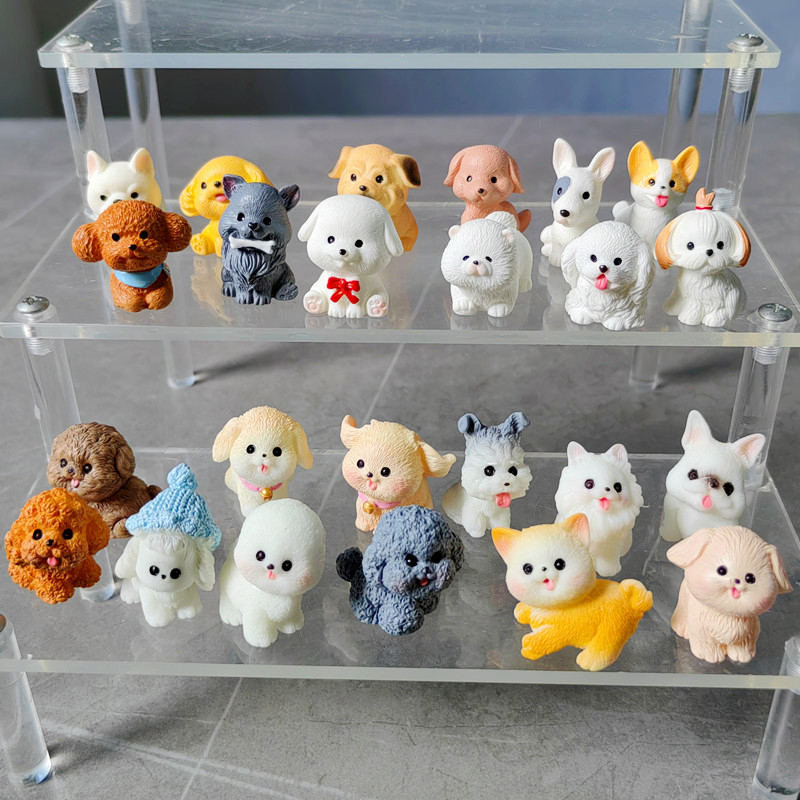12pc かわいい小型犬子犬動物装飾樹脂クラフトミニチュアフ - Bonsai Garden Miniature のレビューと価格