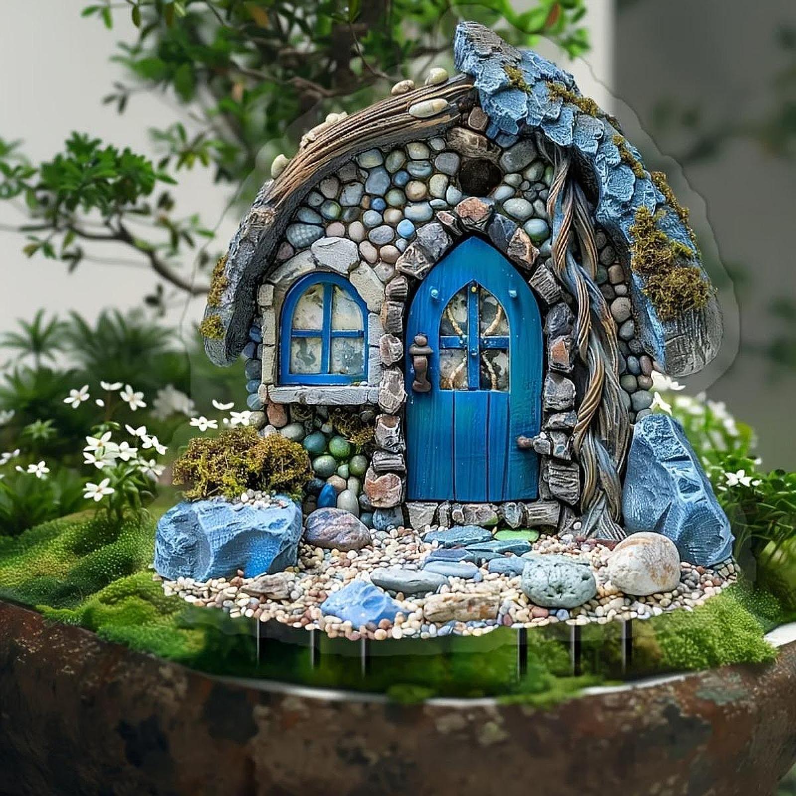 家の装飾用ガーデンステーク、2Dクリエイティブアクリルサイン - Bonsai Garden Backyard のレビューと価格