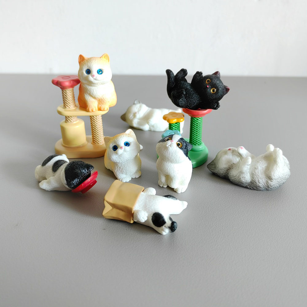 4個入り 可愛い猫 小動物 モデル デコレーション 樹脂工芸 - Bonsai Garden Miniature のレビューと価格