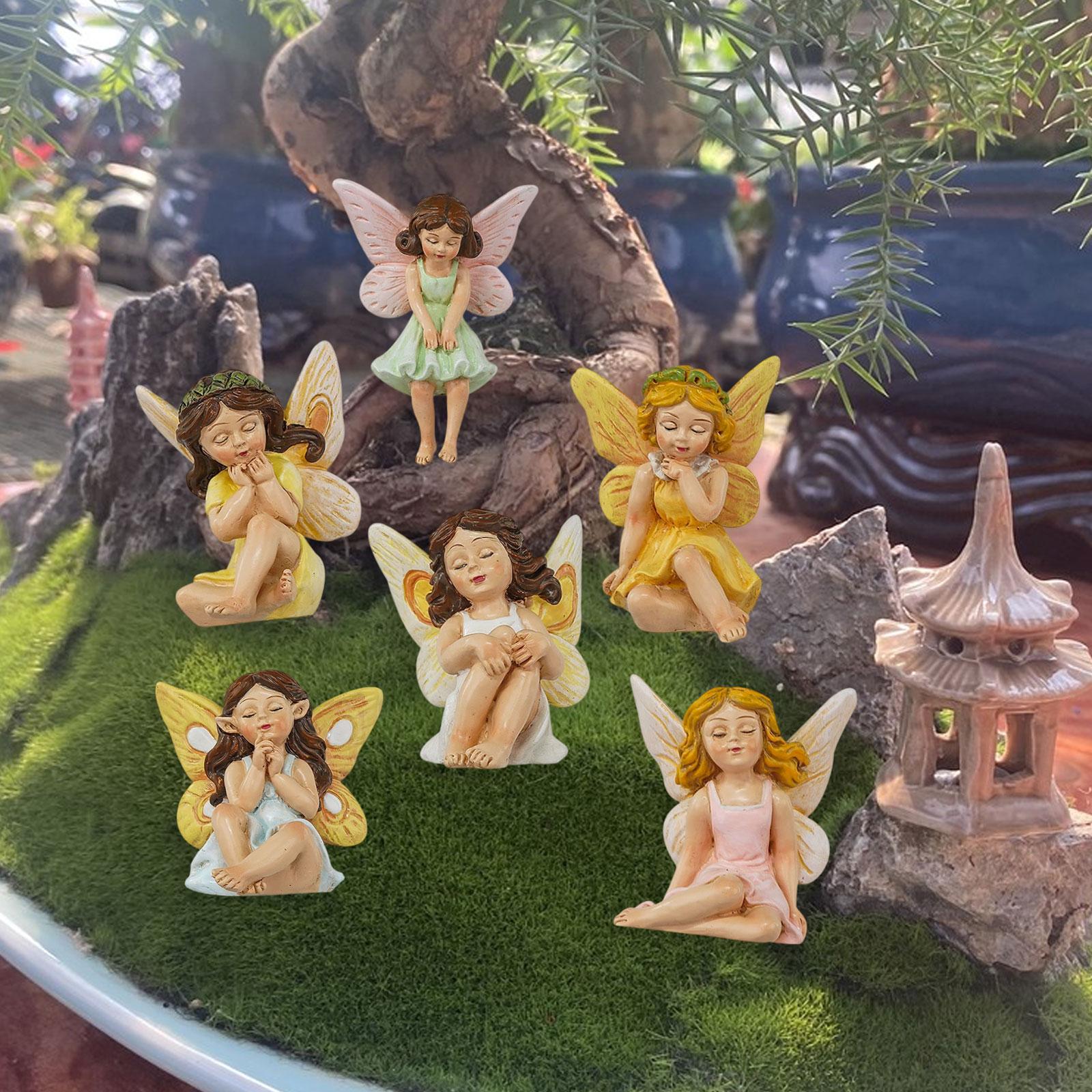6 個の妖精の庭のアクセサリー植木鉢の装飾妖精の像の装飾品女 - Bonsai Garden Backyard のレビューと価格